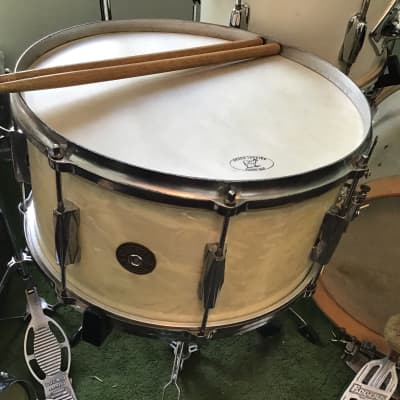 GRETSCH ROUND BADGE 14x7  chrome 8 lug 3Ply snare drum 1940s WMP image 1