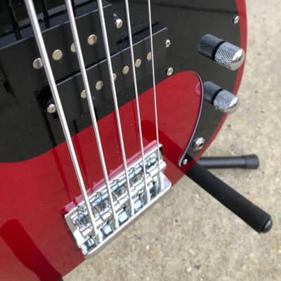 GAMMA Custom Bass Guitar P521-03, 5-String Alpha Model, Valencia Red image 5