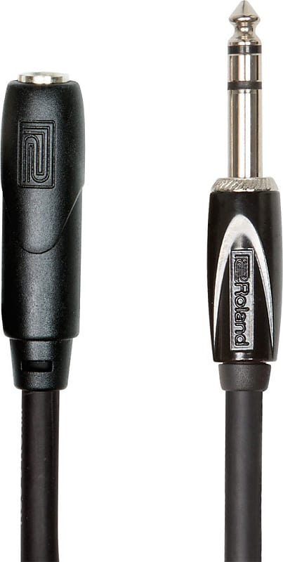 Roland RHC-25-1414 Black Series 25ft Headphone Extension Cable with 1/4in. TRS Male to Female image 1