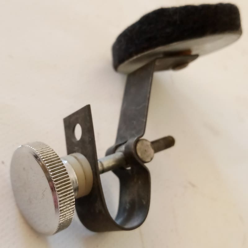 *Ludwig Muffler Black Felt Chrome Round Knob Snare/Tom Drum Reverb