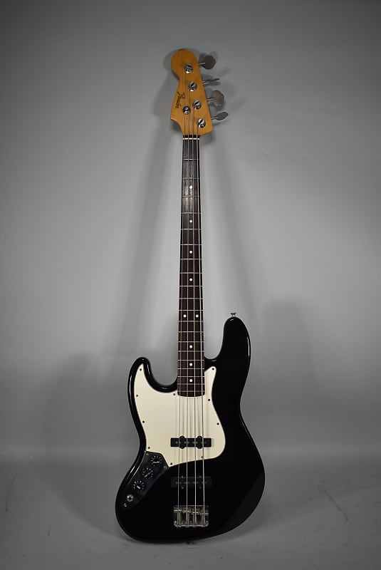 Circa 1991 Fender MIJ Fujigen Factory Jazz Bass Black Finish Left-Handed Electric Bass image 1