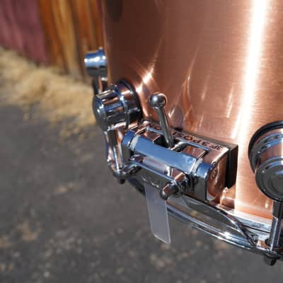 DW USA Performance Series 8 x 14" Polished Copper Snare Drum (2024) image 5