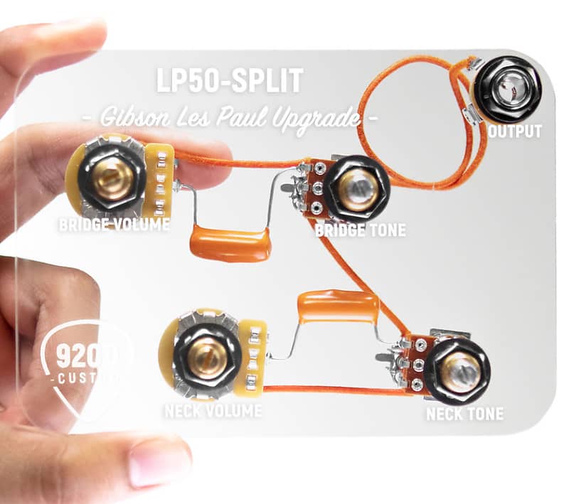 920D LP50-SPLIT Pre-Wired Wiring Harness with Coil Split Mod for Gibson Les Paul image 1