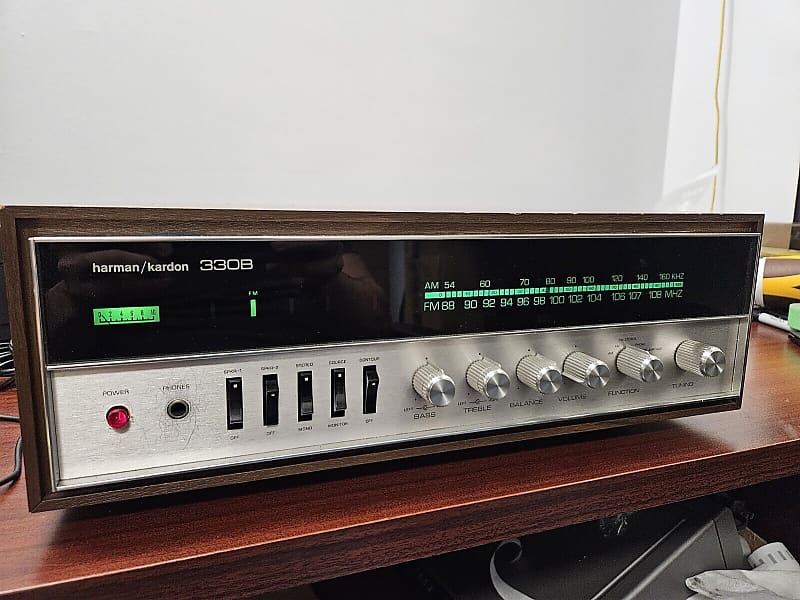 Harman/Kardon 330B Stereo Receiver With Rare Wood Case | Serviced Fully Working image 1