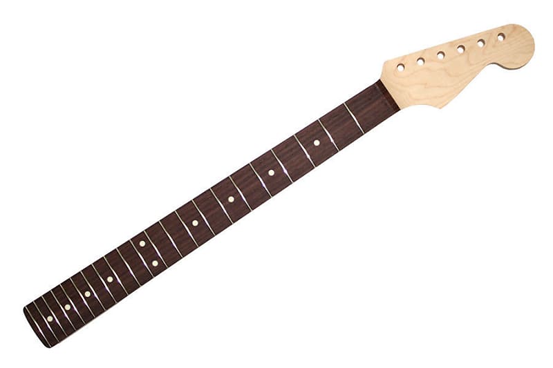 NEW Fender Lic Allparts Stratocaster NECK Strat Rosewood Unfinished 12" Rad SRO image 1