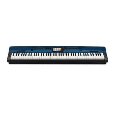 Casio PX560BE 88-Key Digital Stage Piano (Blue) Bundle with Professional Monitor Headphones (Black), and Adjustable Double X Keyboard Stand, X-Style Keyboard Bench, and TRS Cables (6 Items) image 7