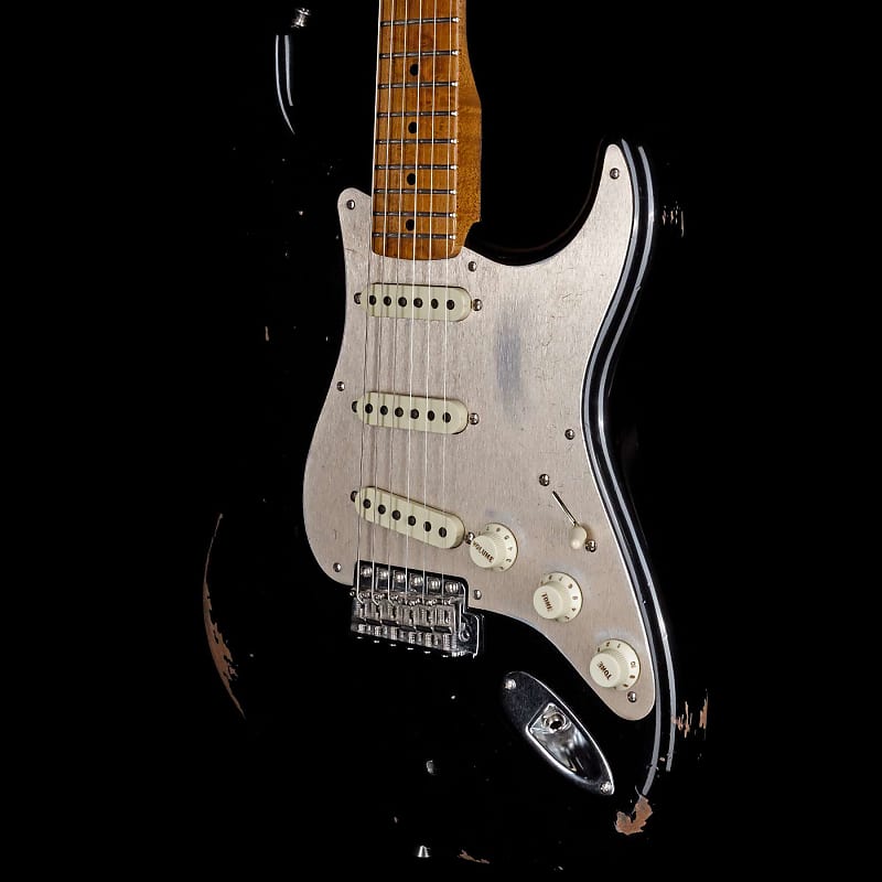 Fender Custom Shop 1956 Stratocaster Roasted Relic 3A Birdseye Maple Neck  Black CZ558517