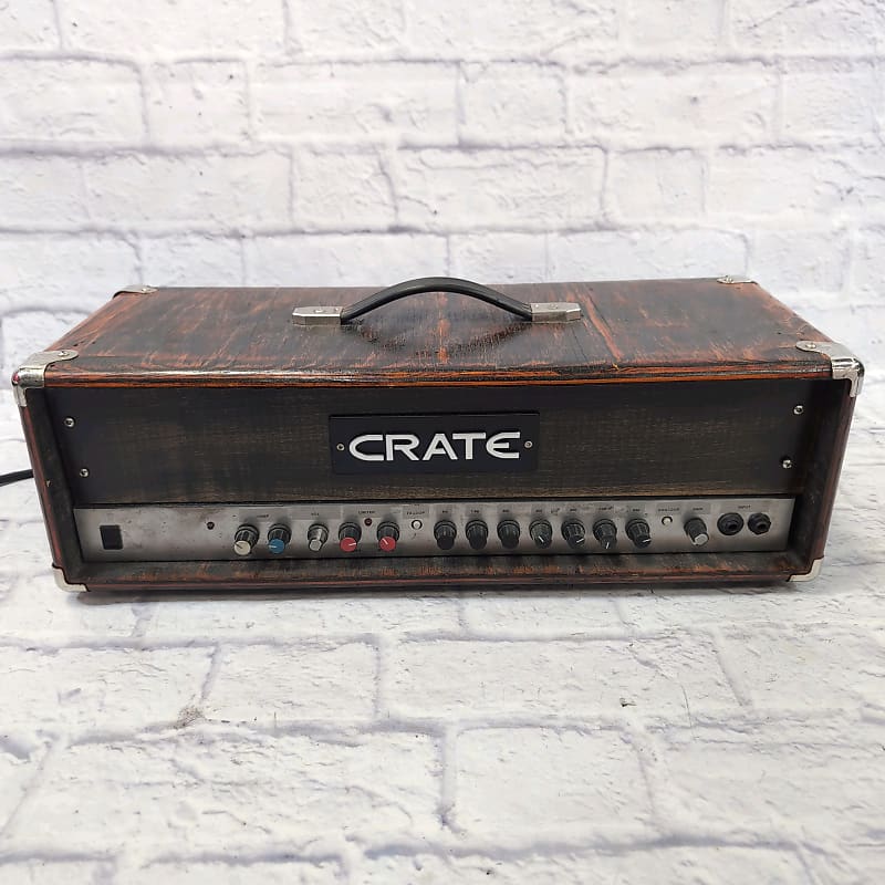 Crate B150 Bass Amp Head Rehoused In Stained Wood Cabinet 