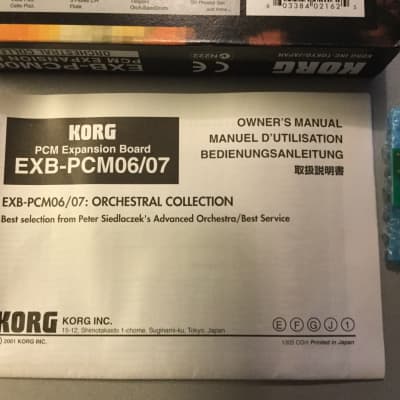 Korg EXB-PCM06/07 EXB PCM Orchestral Collection for Triton and Karma Expansion ROMs Complete image 4