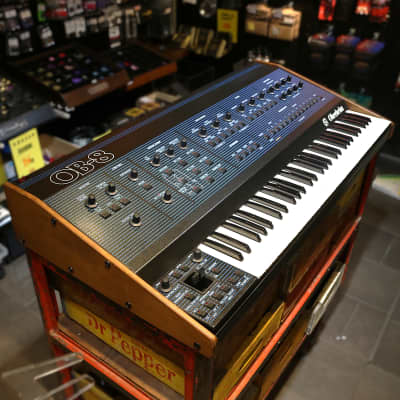 Oberheim OB-8 61-Key 8-Voice Synthesizer 1983 - Blue with Wood Sides