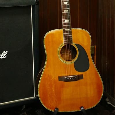 Vintage 1970's made Japan vintage Acoustic Guitar Westone W-40 Jacaranda body Made in Japan image 1