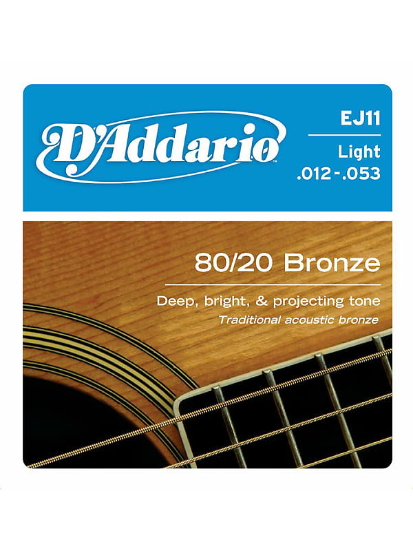 D'Addario EJ11 80/20 Bronze Acoustic Guitar Strings image 1
