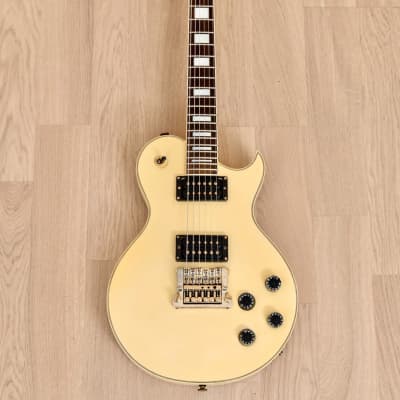 1990 Aria Pro II PE-Deluxe KV Vintage Electric Guitar Ivory w/ USA Kahler 2220B, Japan image 2