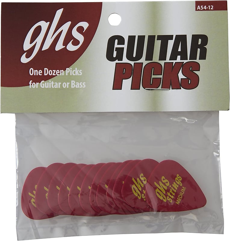 GHS Medium Gauge Guitar Picks - 12 pack image 1
