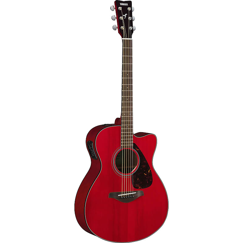 Yamaha FSX800C Small-Body Cutaway Acoustic Electric Guitar, Spruce Top, Ruby Red image 1