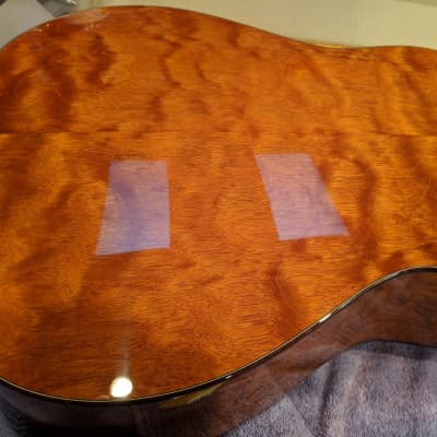 Osthoff 12-Fret Smeck/Slope Jumbo  2015 Natural Quilted Mahogany and Red Spruce image 12