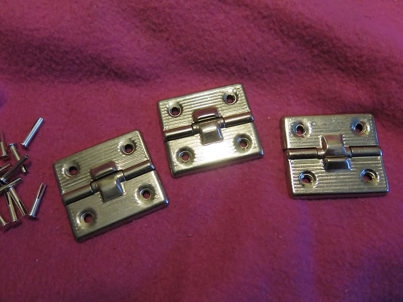 vintage USA case hinges x3 for hard guitar / bass case Reverb UK