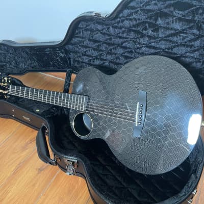 Enya Carbon Fiber Acoustic Electric Guitar X4 Pro Mini with Hard Case image 13