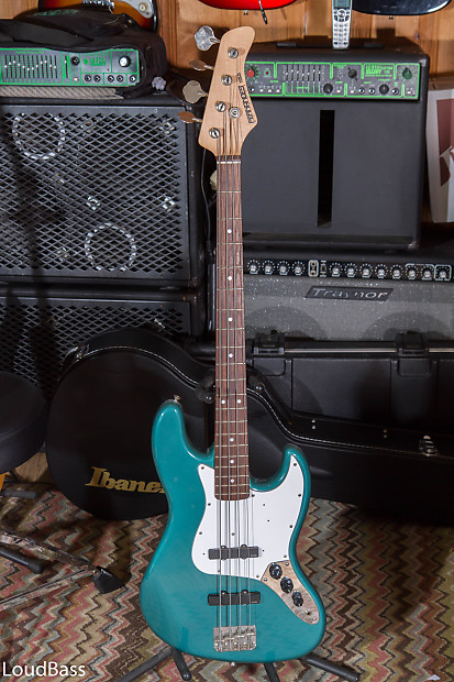 Fernandes Jazz bass with EMG active pickups Made In Japan Teal Green