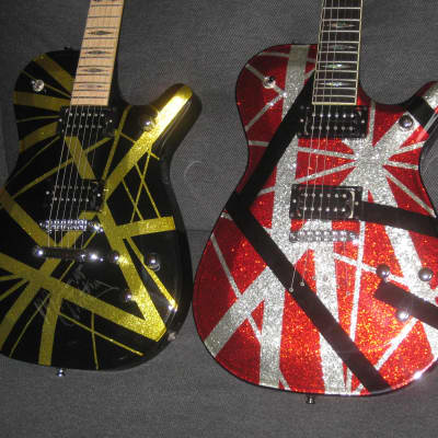 GMP Roxie Tribute EVH sparkle guitar with stripes, hand-made in San Dimas, Ca...Seymour Duncan pups image 10
