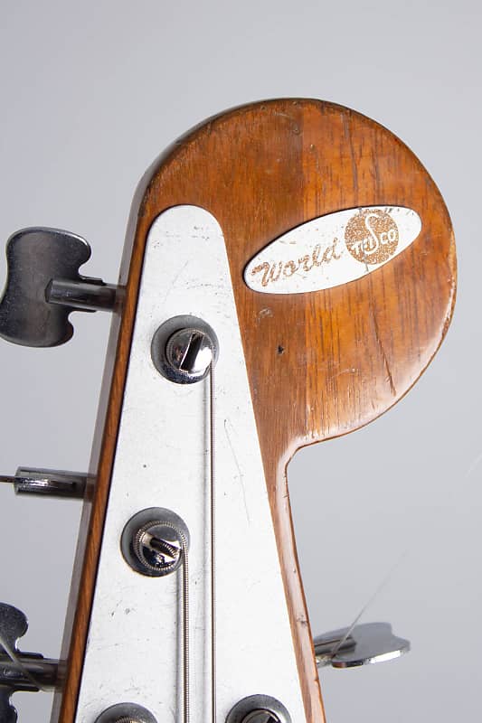 Teisco YB-6 Electric 6-String Bass Guitar (1965), black gig bag