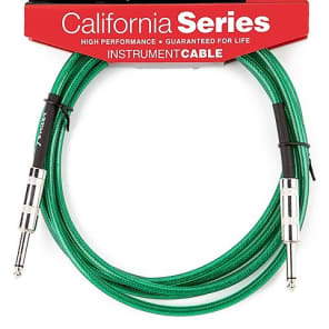 Fender California Instrument Cable, 10', Surf Green 2016