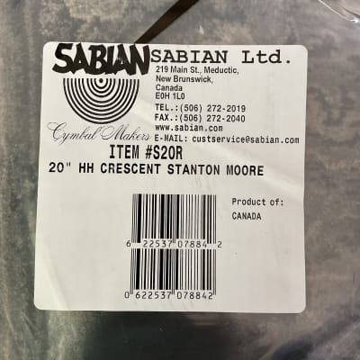 Sabian 20” HH Crescent Stanton Moore Wide Ride #S20R image 7