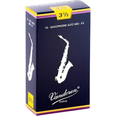 Vandoren Traditional Alto Saxophone Reeds Strength 3.5 (Box of 10) image 1