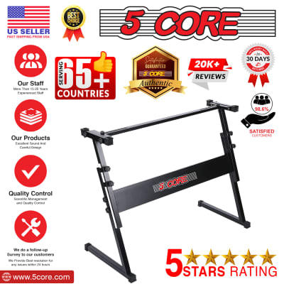 5 Core Piano Keyboard Stand 1 Piece for 61 or 54 Keys Black Height Adjustable Z Stand Casio Midi controller Stand  KS Z1 image 14