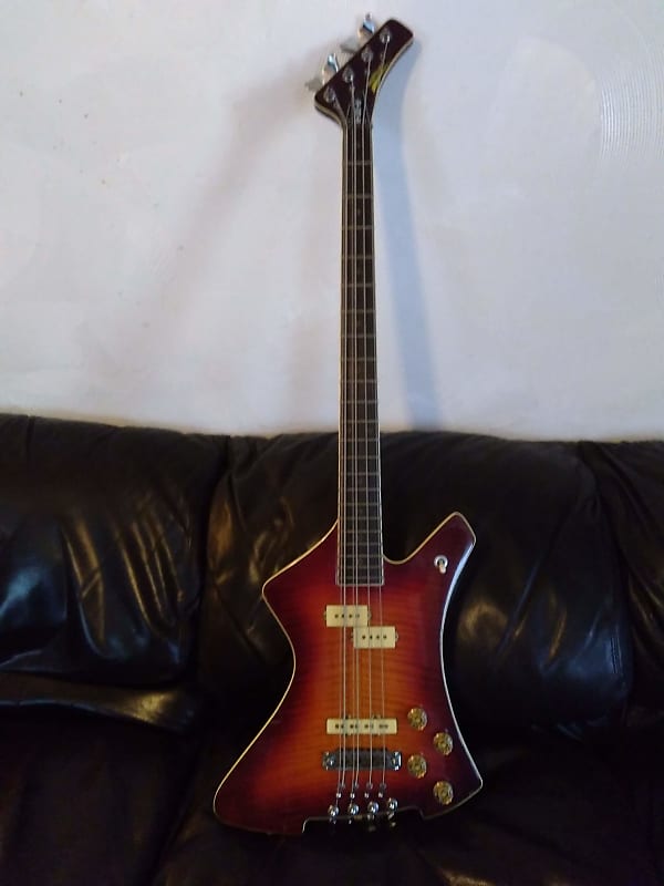 Washburn B208 1978 Three Tone Sunburst Eight string bass Reverb