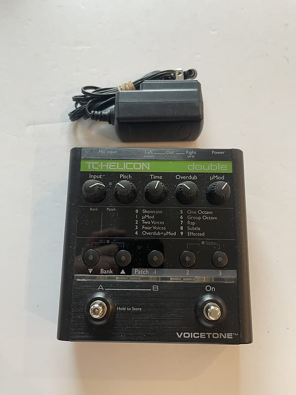 TC Helicon Voicetone Double Doubler Overdubbing Vocal Effect Pedal + PSU