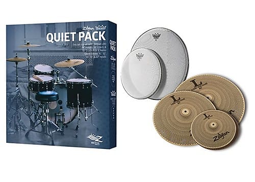 Zildjian "Quiet Pack" Low Volume Cymbal set w/ Remo Silentstroke Mesh Drum Heads image 1