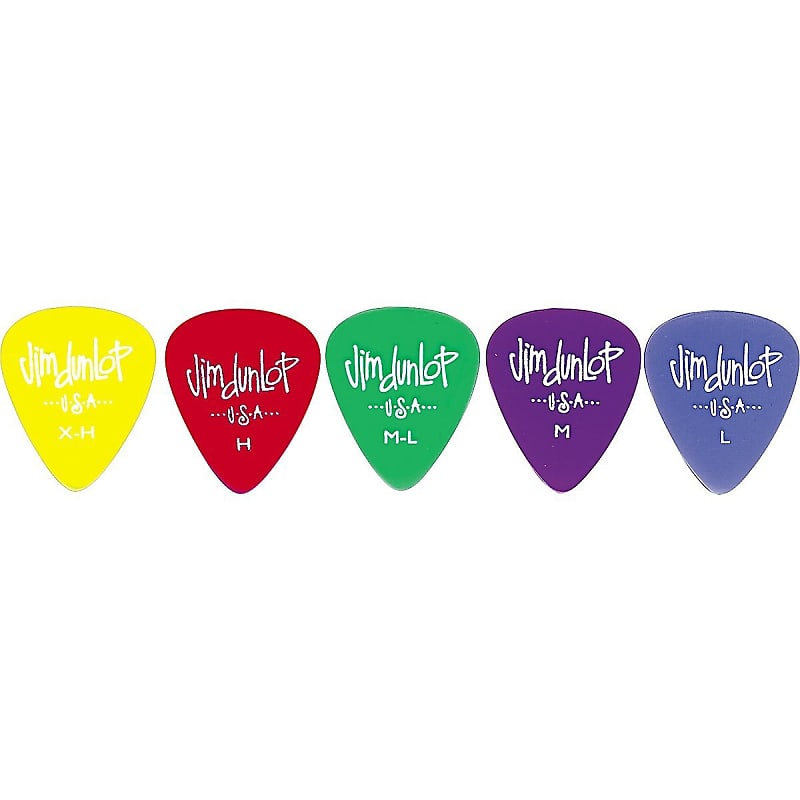 Dunlop Gels™ Guitar Pick Yellow Extra Heavy 12-Pack image 1