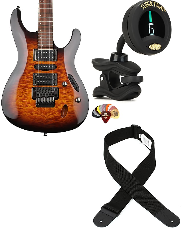 Ibanez S670QM Electric Guitar - Dragon Eye Burst  Bundle with Snark ST-8 Super Tight Chromatic Tuner... (4 Items) image 1