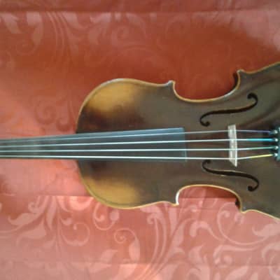 Violin with bow and case 19th century Antique Brown Burst image 5