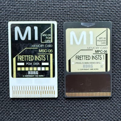 Korg M1 MPC-06 and MSC-06 FRETTED INSTRUMENTS Set Program Cards