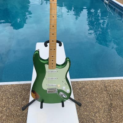MJT Stratocaster  2020 Candy Apple Green over 3 Color Burst image 1