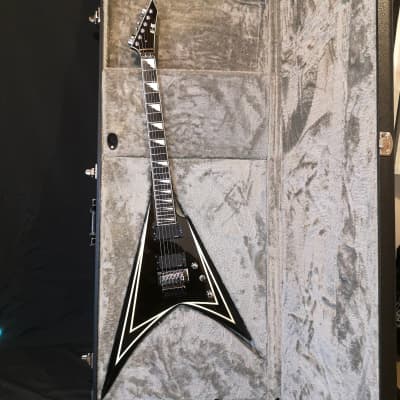 ESP E-II SV Standard Black with White Pinstripes with Hard
