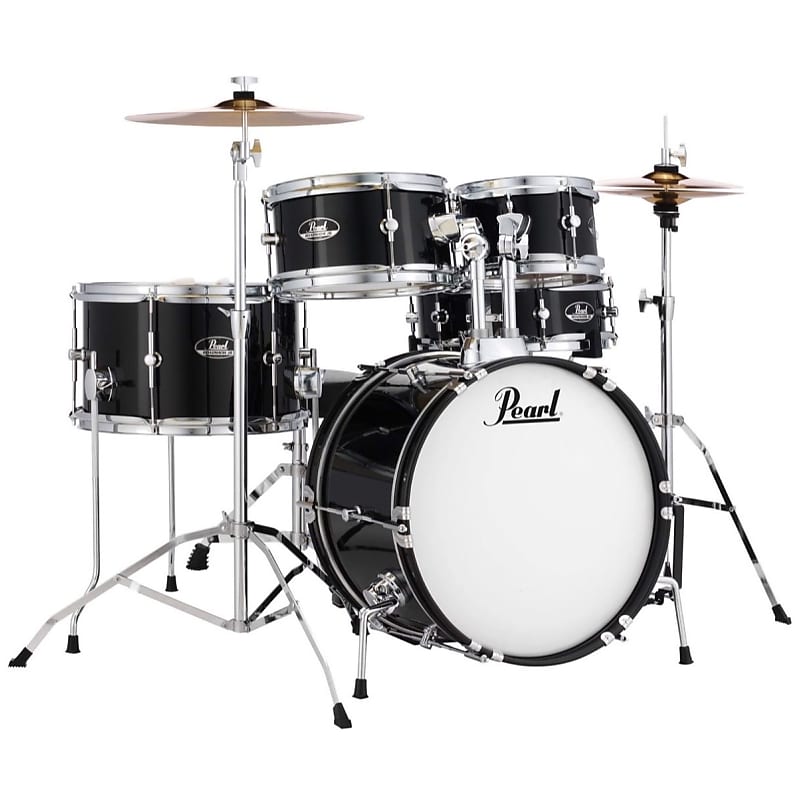 Pearl RSJ465CC Roadshow Mini Complete Drum Set, 5-Piece, Black image 1