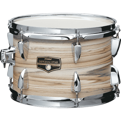 Tama Imperialstar Drum Kit Complete with Throne and Meinl Cymbals - Natural Zebrawood Wrap image 2