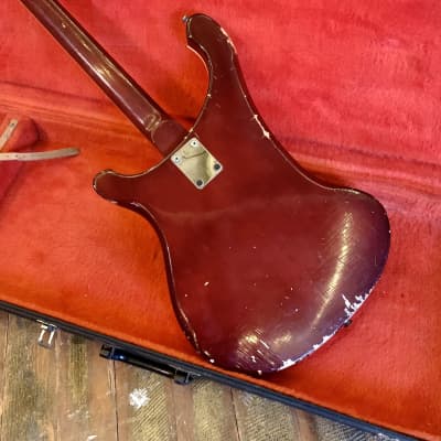 Rickenbacker 481-S slant fret electric guitar c 1970’s Burgundyglo original vintage USA Bigsby 481s 480 image 12