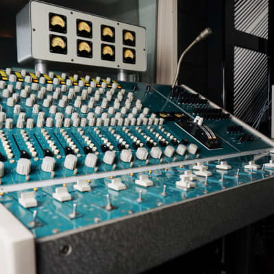 Helios Vintage 12 Channel mixing console ex The Who Ramport Studios 1971 Aqua Blue Green image 17