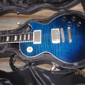 2004 Gibson Les Paul Standard Limited Edition; Manhattan Midnight Blue flame image 4