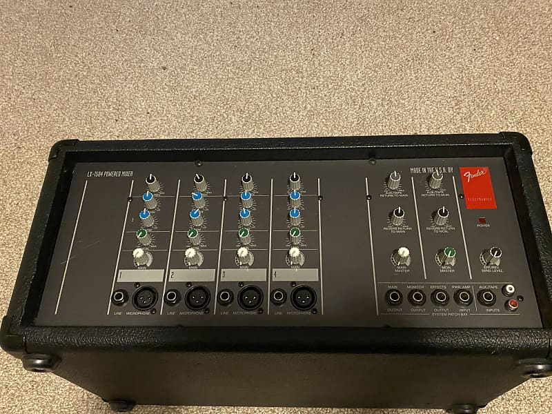 Fender LX1504 Powered Mixer (Four Channel) Black Reverb