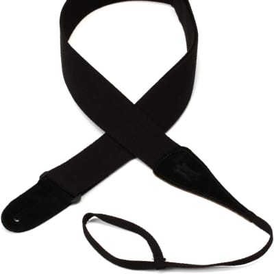 Levy's MC8A Cotton Acoustic Strap with Neck Loop - Black image 1