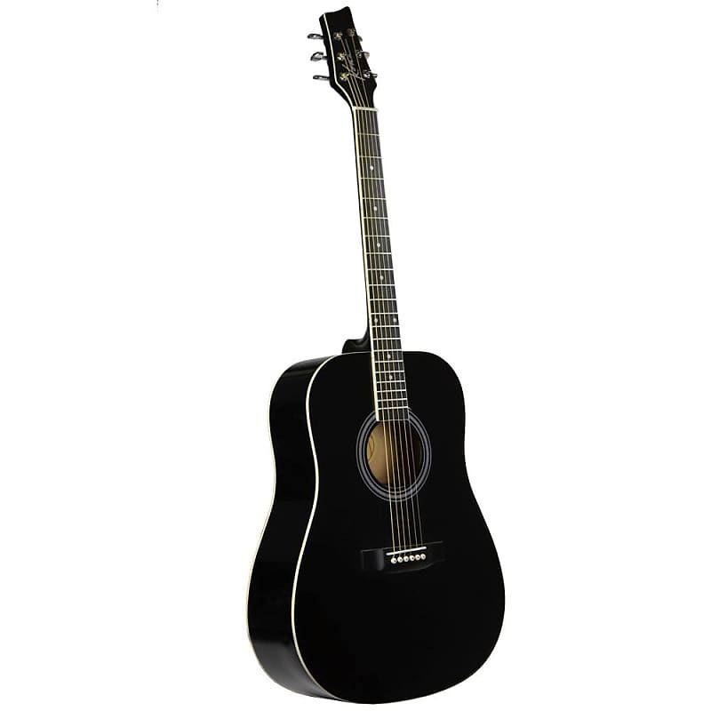 K41BK Kona Dreadnought Acoustic Guitar (Black)