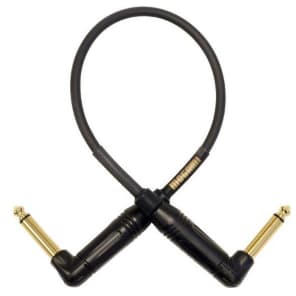 Mogami Gold Instrument-01-RR - 10 Cable 1/4" Right Angle TS to 1/4" Right Angle TS - 10"