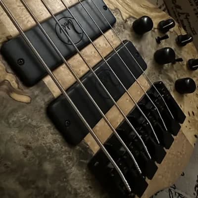 Muckelroy HMC Fretless 6 String 2014 - Buckeye Burl image 2