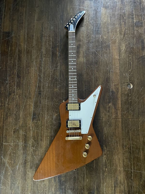 1980s Burny REX-80 Explorer Electric Guitar VH3 Pickups