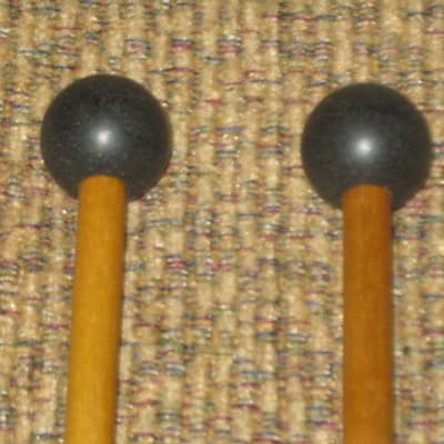 one pair new old stock A+ Mike Balter MB10AB (10AB) Hard Keyboard Mallets, 7/8" phenolic (plastic) round HEADS and natural birch HANDLES - mid to late 1990s (+ packaging) Unwound Series image 10